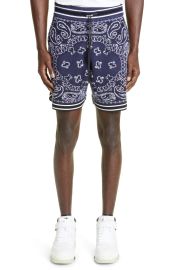 AMIRI Bandana B-Ball Cotton Cashmere Sweater Shorts at Nordstrom